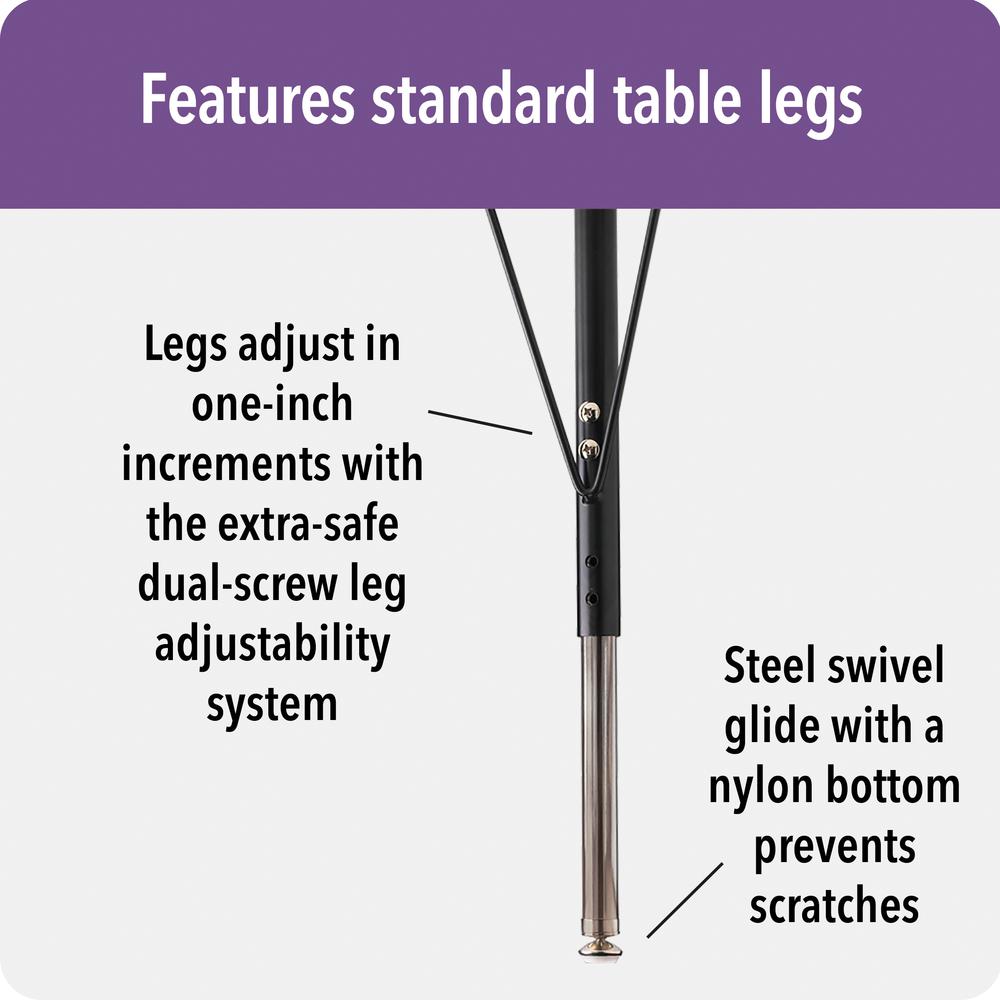 Horseshoe Activity Table - 66" X 60", E-height. Picture 5