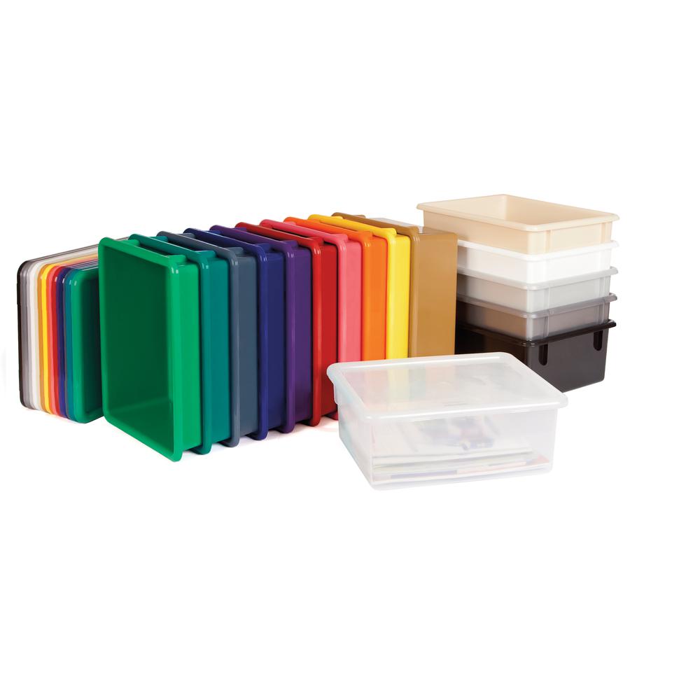 4 Section Wall Mount Coat Locker - with Clear Tubs. Picture 2