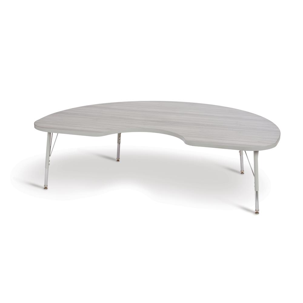 Berries® Kidney Activity Table - 48" X 72", E-height - Driftwood Gray/Gray/Gray. Picture 1
