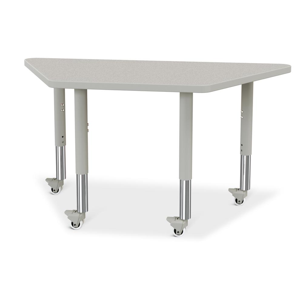 Trapezoid Activity Tables - 24" X 48", Mobile. Picture 1