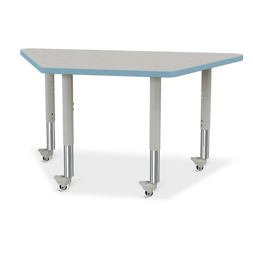 Trapezoid Activity Tables - 24" X 48", Mobile. Picture 1