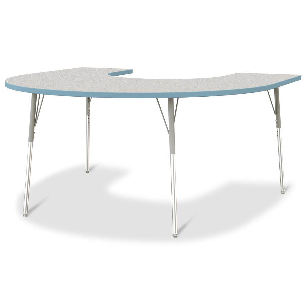 Horseshoe Activity Table - 66" X 60", A-height. Picture 1
