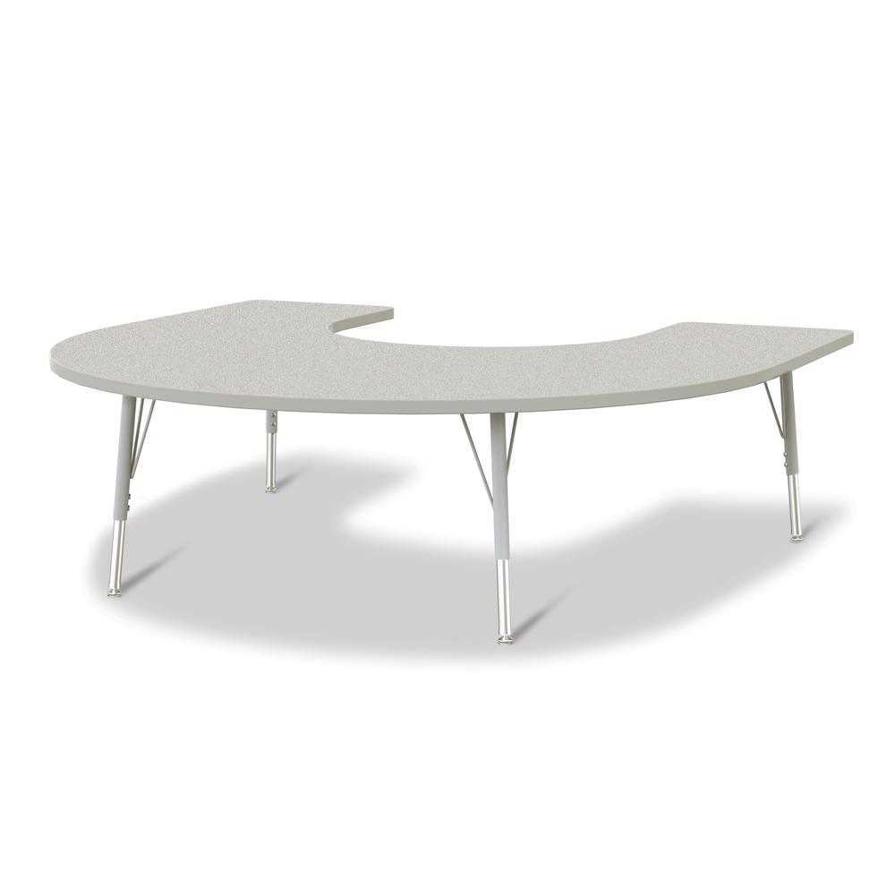 Horseshoe Activity Table - 66" X 60", E-height. Picture 1