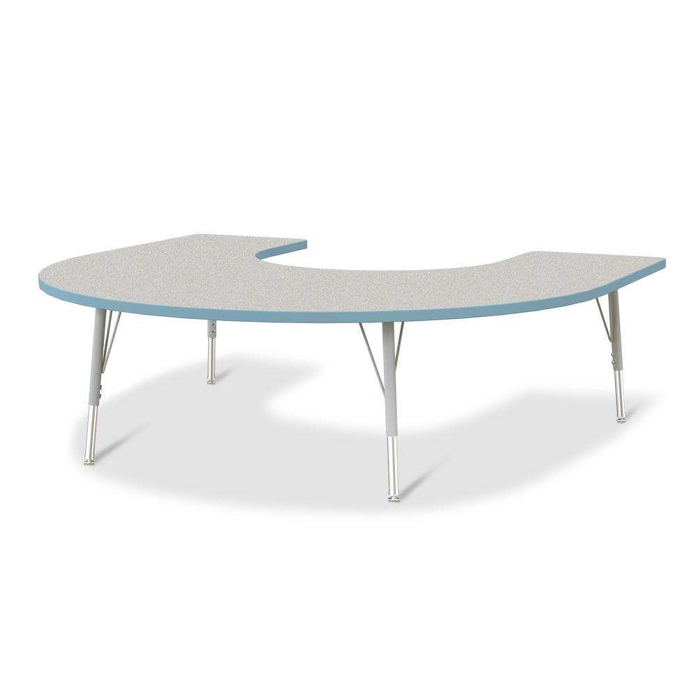Horseshoe Activity Table - 66" X 60", E-height. Picture 1