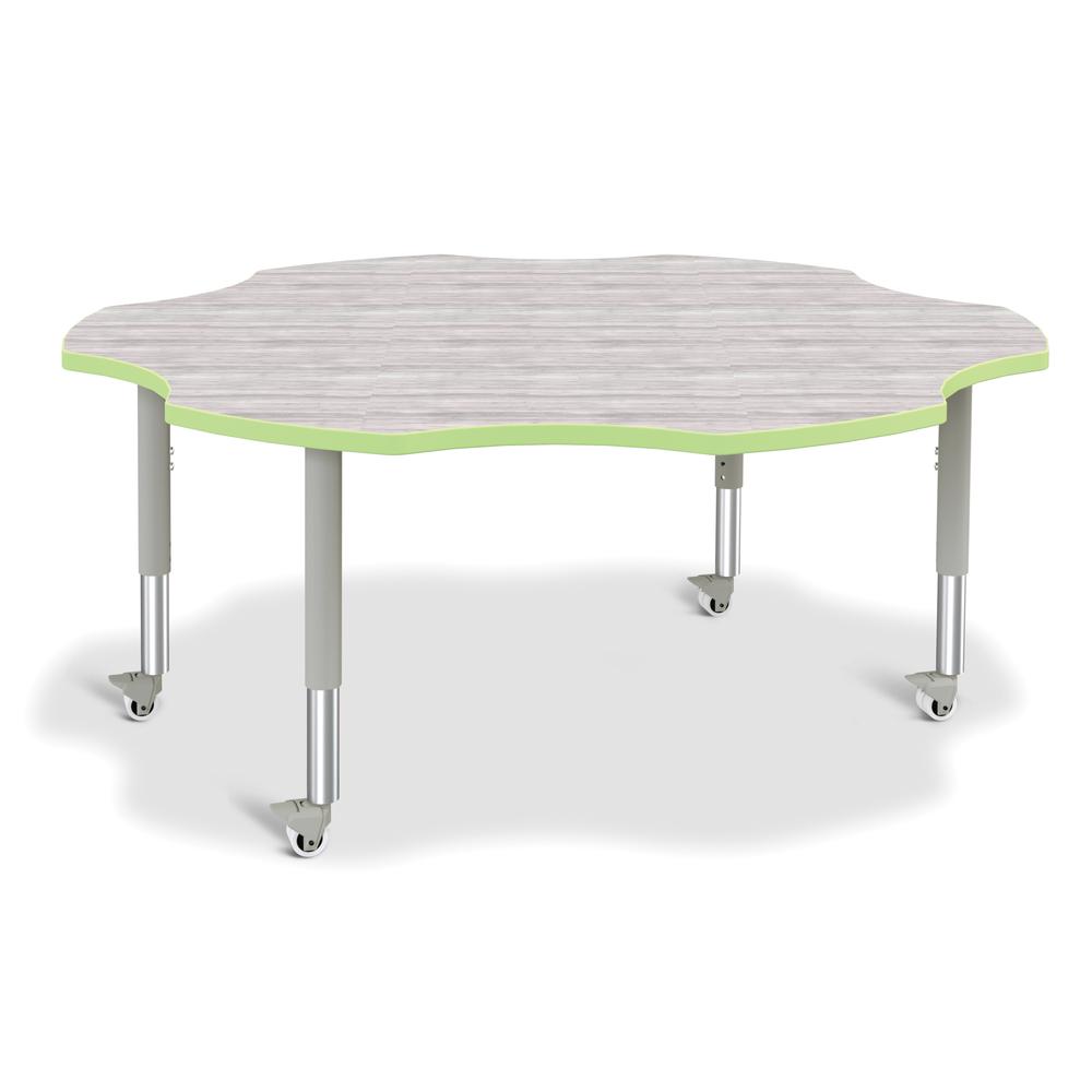 Berries® 6-Leaf Activity Table - Mobile - Driftwood Gray/Key Lime/Gray. Picture 1