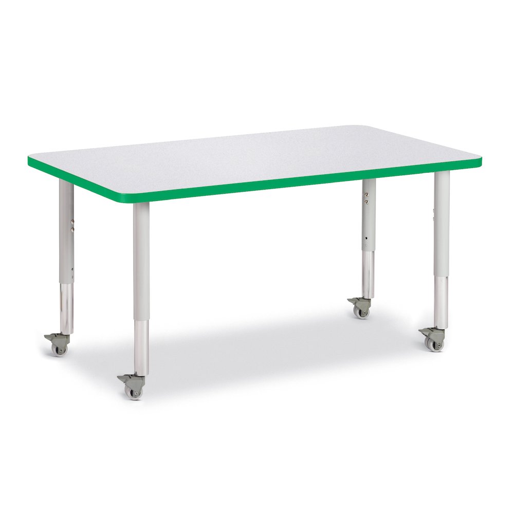 Berries Rectangle Activity Table - 30" X 48", Mobile - Freckled Gray/Green/Gray. Picture 1