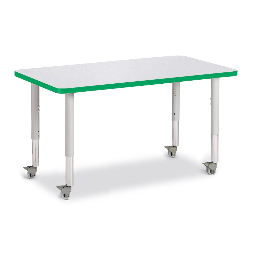 Berries Rectangle Activity Table - 24" X 36", Mobile - Freckled Gray/Green/Gray. Picture 1