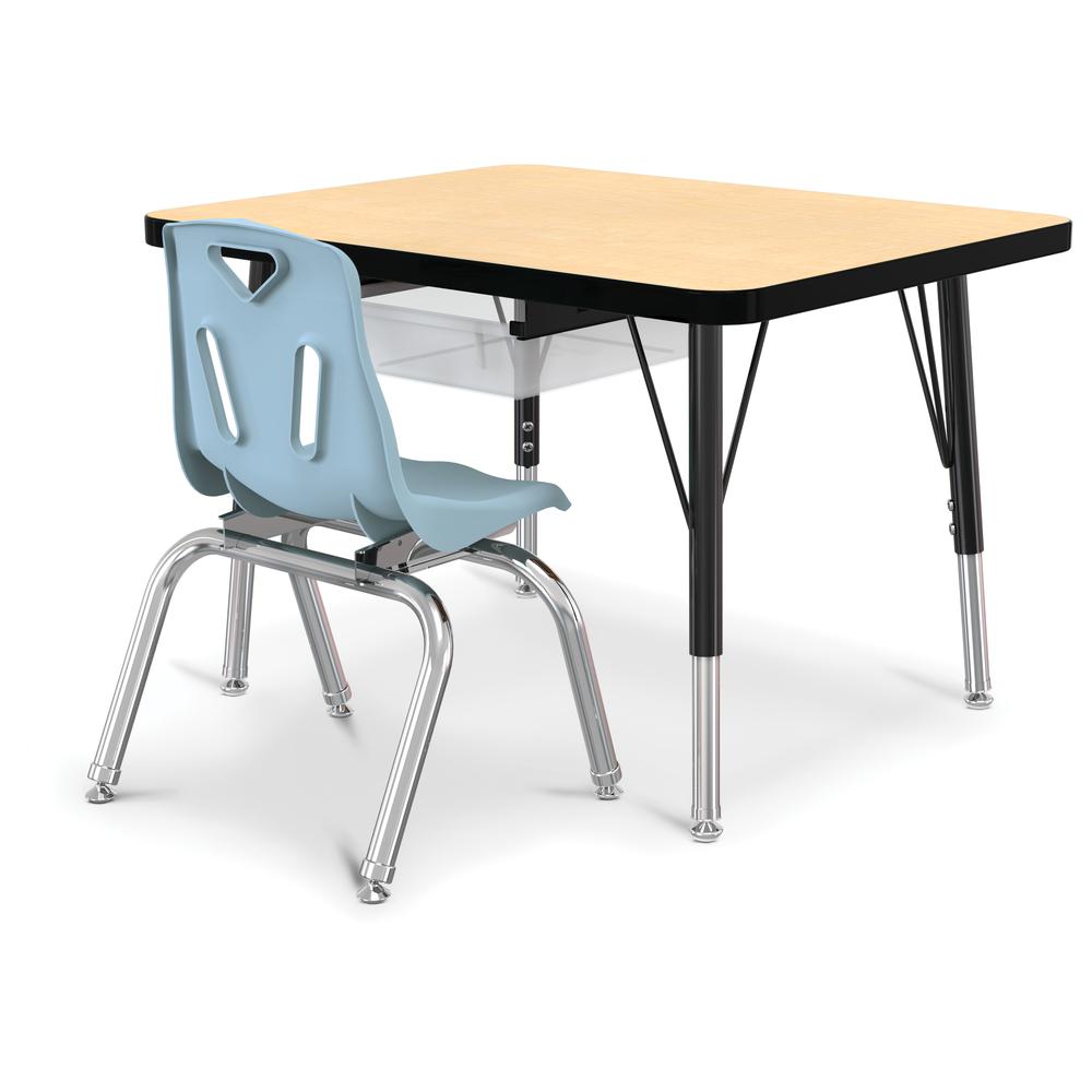 Berries® Stacking Chair with Chrome-Plated Legs - 12" Ht - Coastal Blue. Picture 1