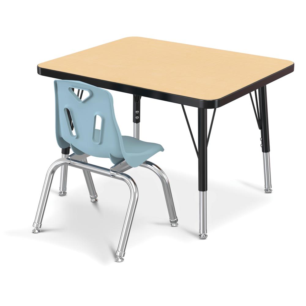 Berries® Stacking Chair with Chrome-Plated Legs - 12" Ht - Coastal Blue. Picture 2