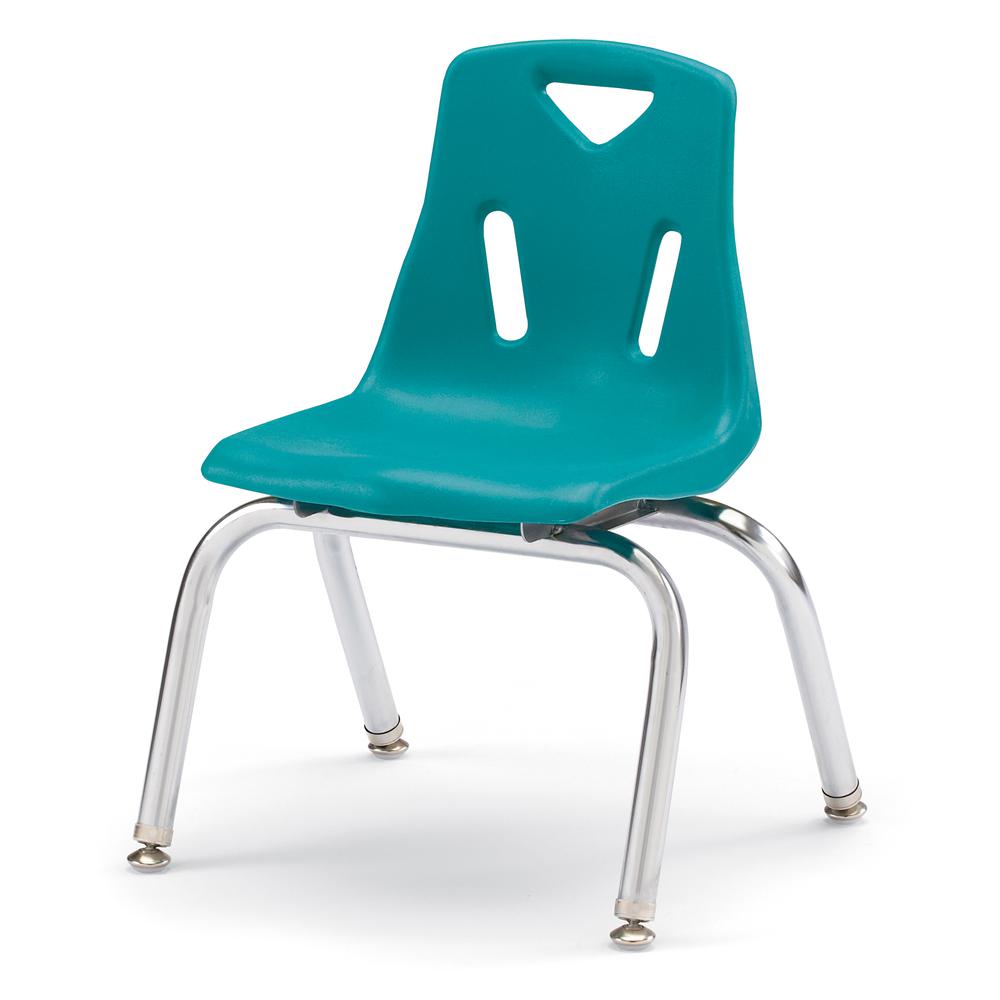 Berries® Stacking Chair with Chrome-Plated Legs - 10" Ht - Key Lime. Picture 8