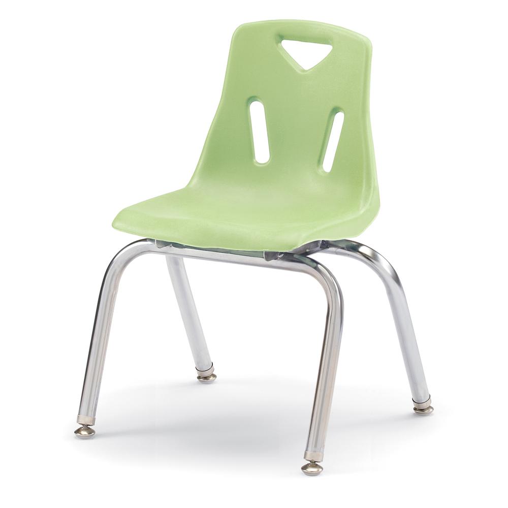 Berries® Stacking Chair with Chrome-Plated Legs - 14" Ht - Key Lime. Picture 1