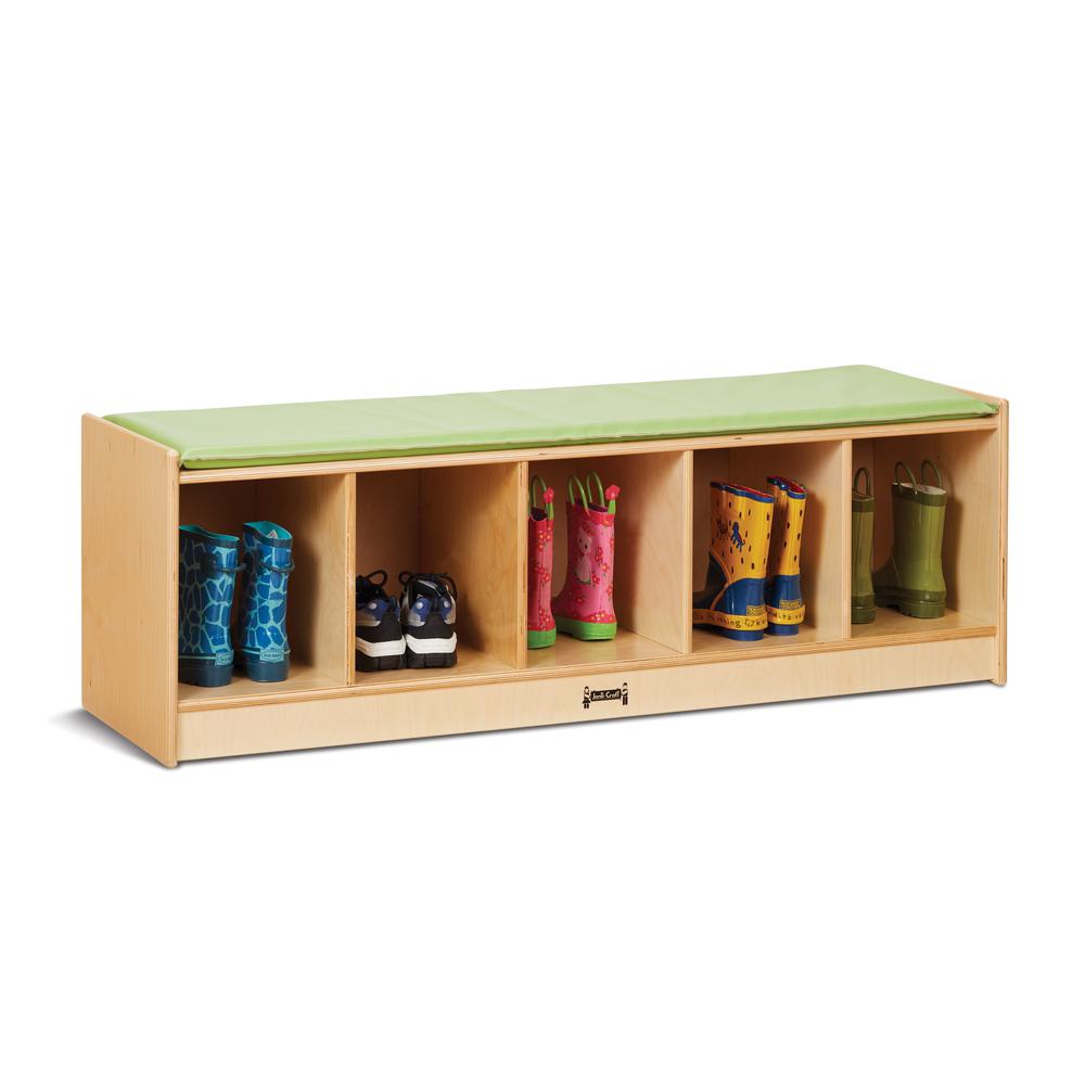 Jonti-Craft® 5 Section Bench Locker - Key Lime. Picture 3