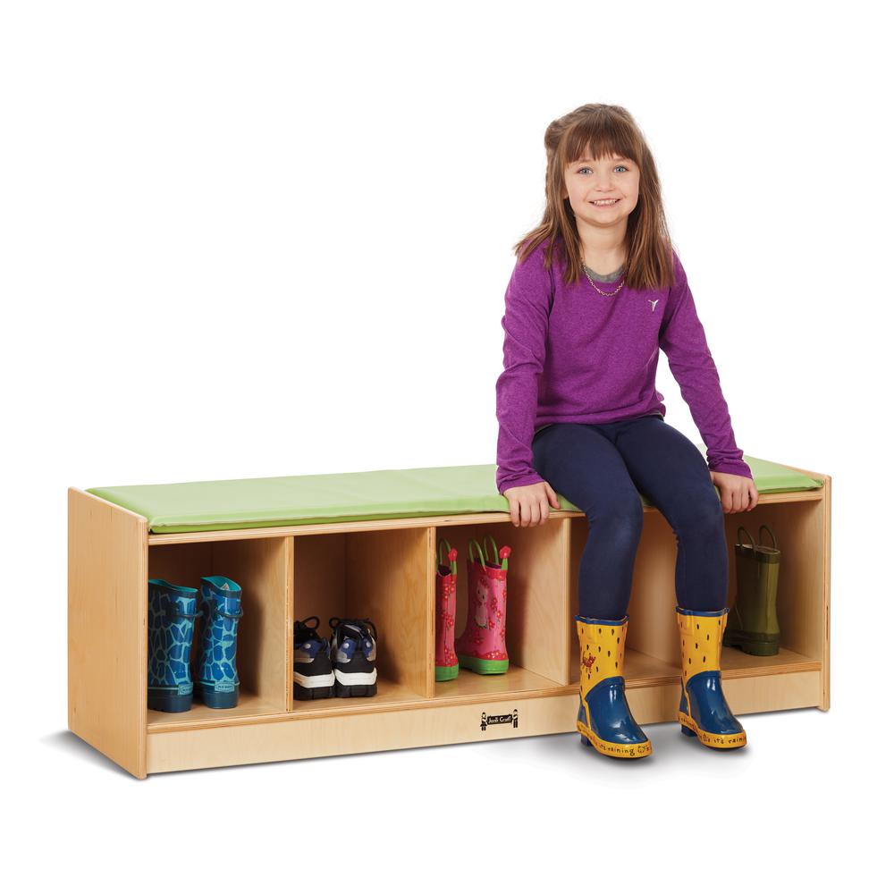 Jonti-Craft® 5 Section Bench Locker - Key Lime. Picture 2