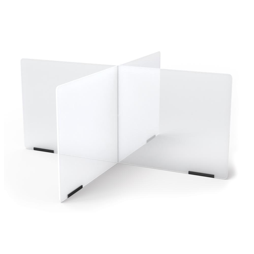 Jonti-Craft® See-Thru Table Divider Shields - 4 Station - 35.5" x 35.5" x 16". Picture 1