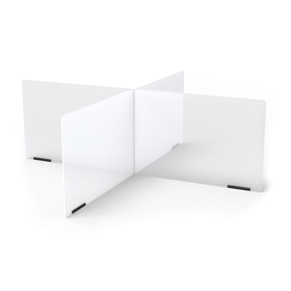 Jonti-Craft® See-Thru Table Divider Shields - 4 Station - 47.5" x 47.5" x 16". Picture 1