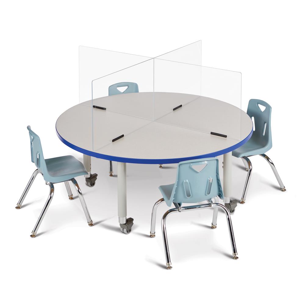 Jonti-Craft® See-Thru Table Divider Shields - 4 Station - 47.5" x 47.5" x 16". Picture 3