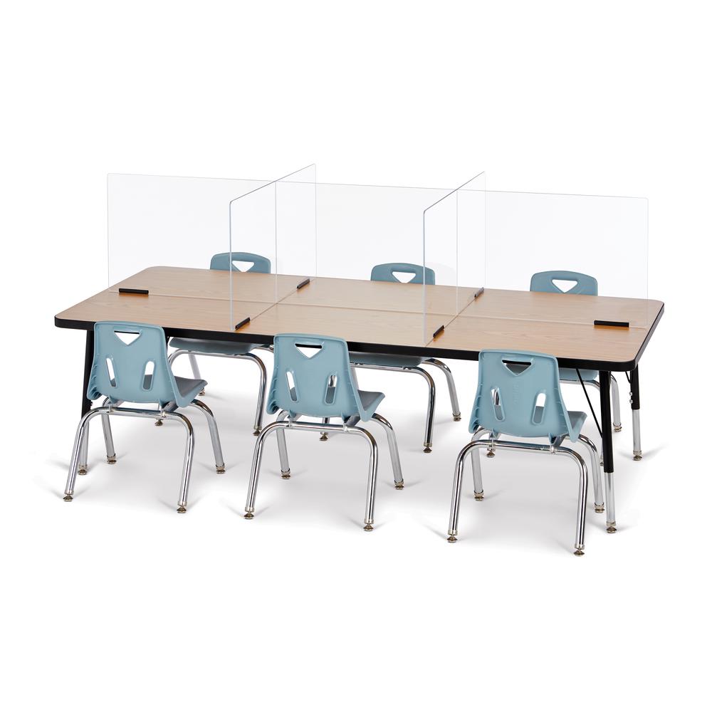Jonti-Craft® See-Thru Table Divider Shields - 6 Station - 70.5" x 29.5" x 16". Picture 3