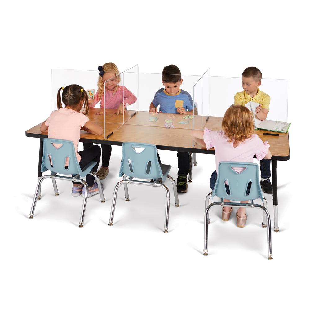 Jonti-Craft® See-Thru Table Divider Shields - 6 Station - 58.5" x 29.5" x 16". Picture 2