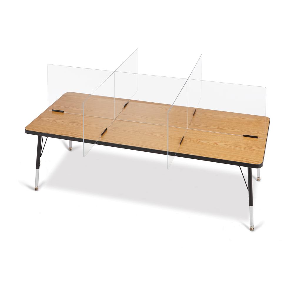 Jonti-Craft® See-Thru Table Divider Shields - 6 Station - 58.5" x 47.5" x 16". Picture 3