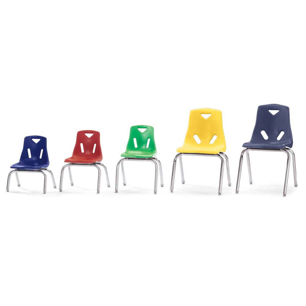 Berries® Stacking Chair with Chrome-Plated Legs - 10" Ht - Key Lime. Picture 5