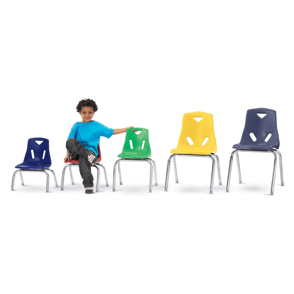 Berries® Stacking Chair with Chrome-Plated Legs - 10" Ht - Key Lime. Picture 4