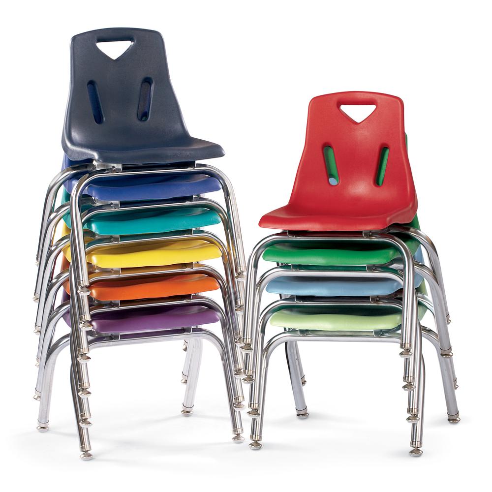 Berries® Stacking Chair with Chrome-Plated Legs - 10" Ht - Key Lime. Picture 3