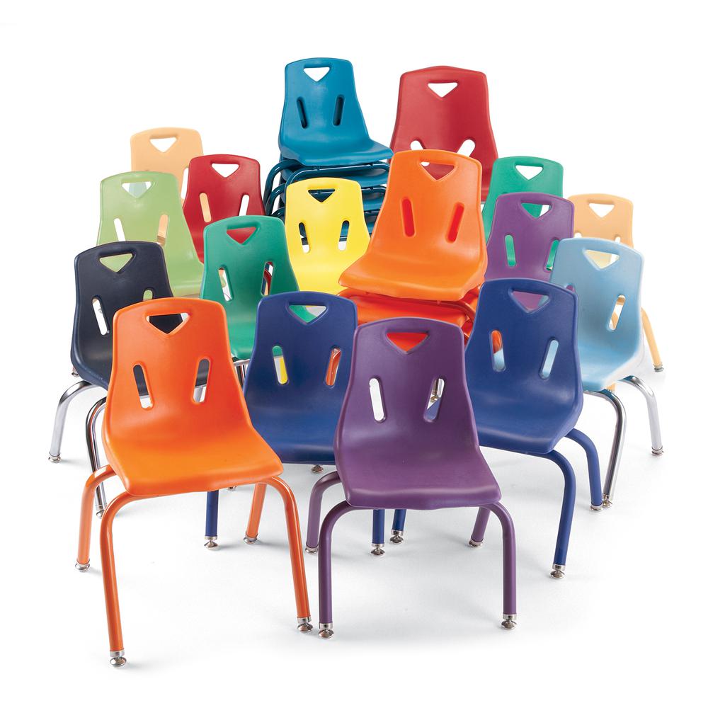 Berries® Stacking Chair with Chrome-Plated Legs - 10" Ht - Key Lime. Picture 6