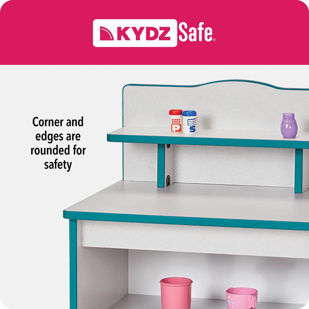 4 Section Coat Locker  - Gray. Picture 4