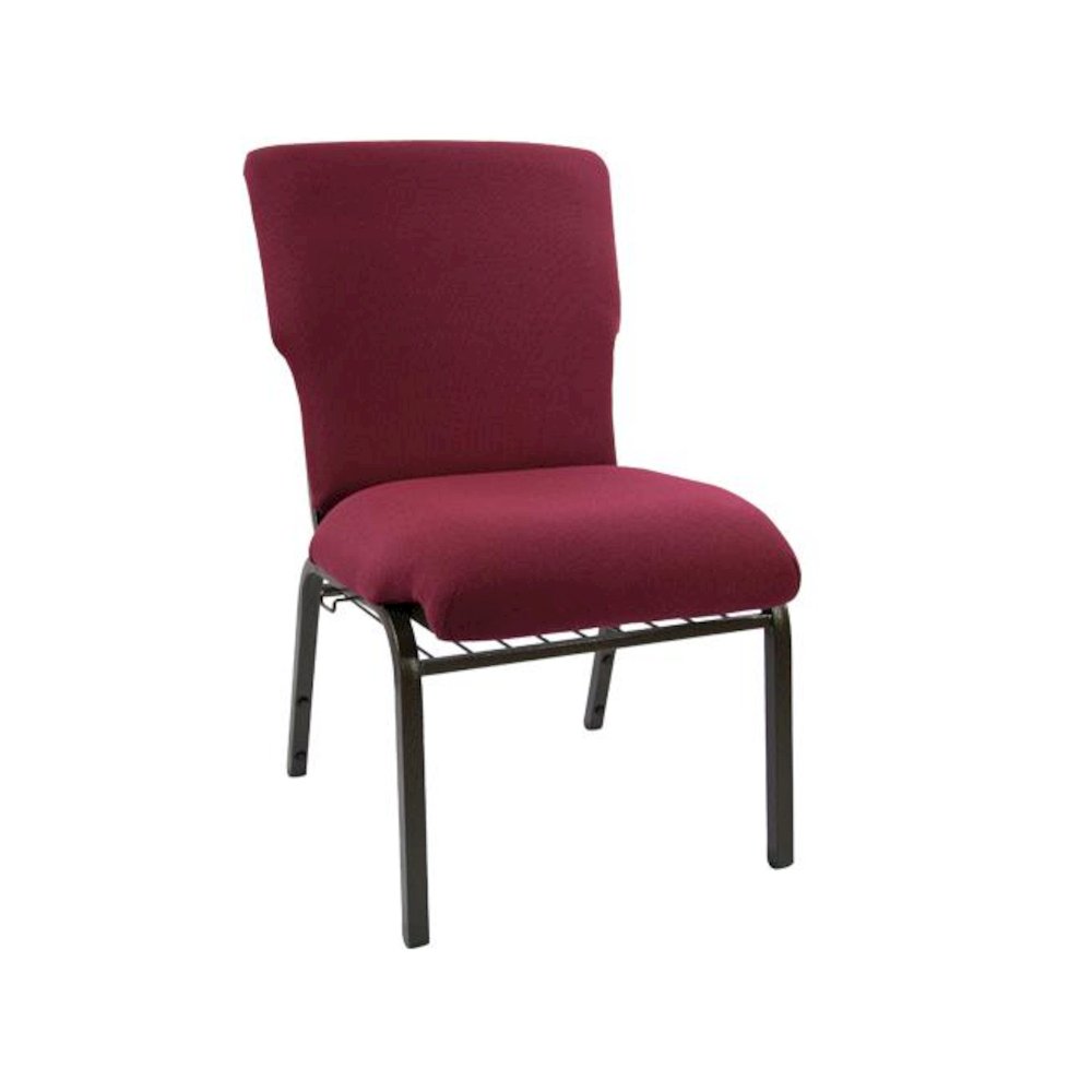 Maroon Church Chair 20.5 in. Wide. Picture 7