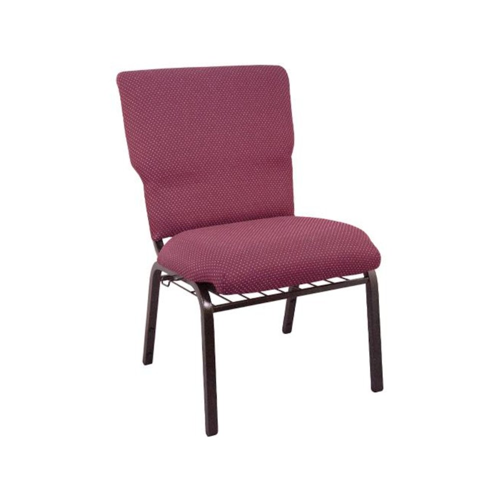 Burgundy Pattern Church Chair - 21 in. Wide. Picture 4