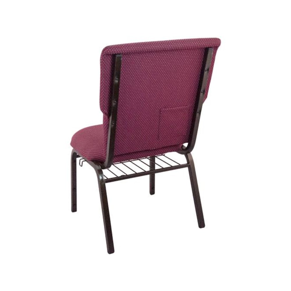 Burgundy Pattern Church Chair - 21 in. Wide. Picture 6