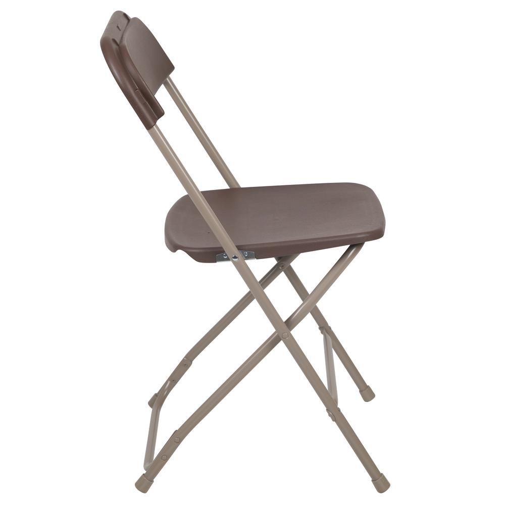 HERCULES Series 650 lb. Capacity Premium Brown Plastic Folding Chair. Picture 2