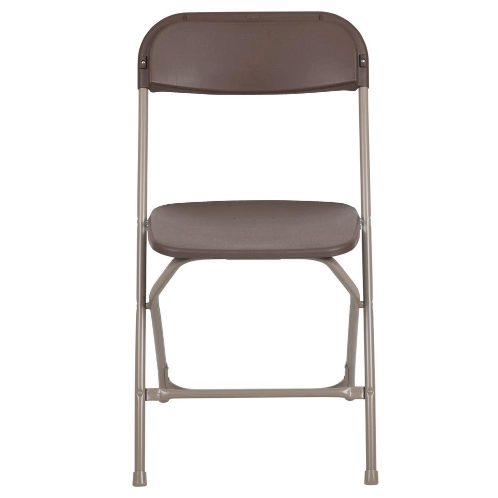 HERCULES Series 650 lb. Capacity Premium Brown Plastic Folding Chair. Picture 4