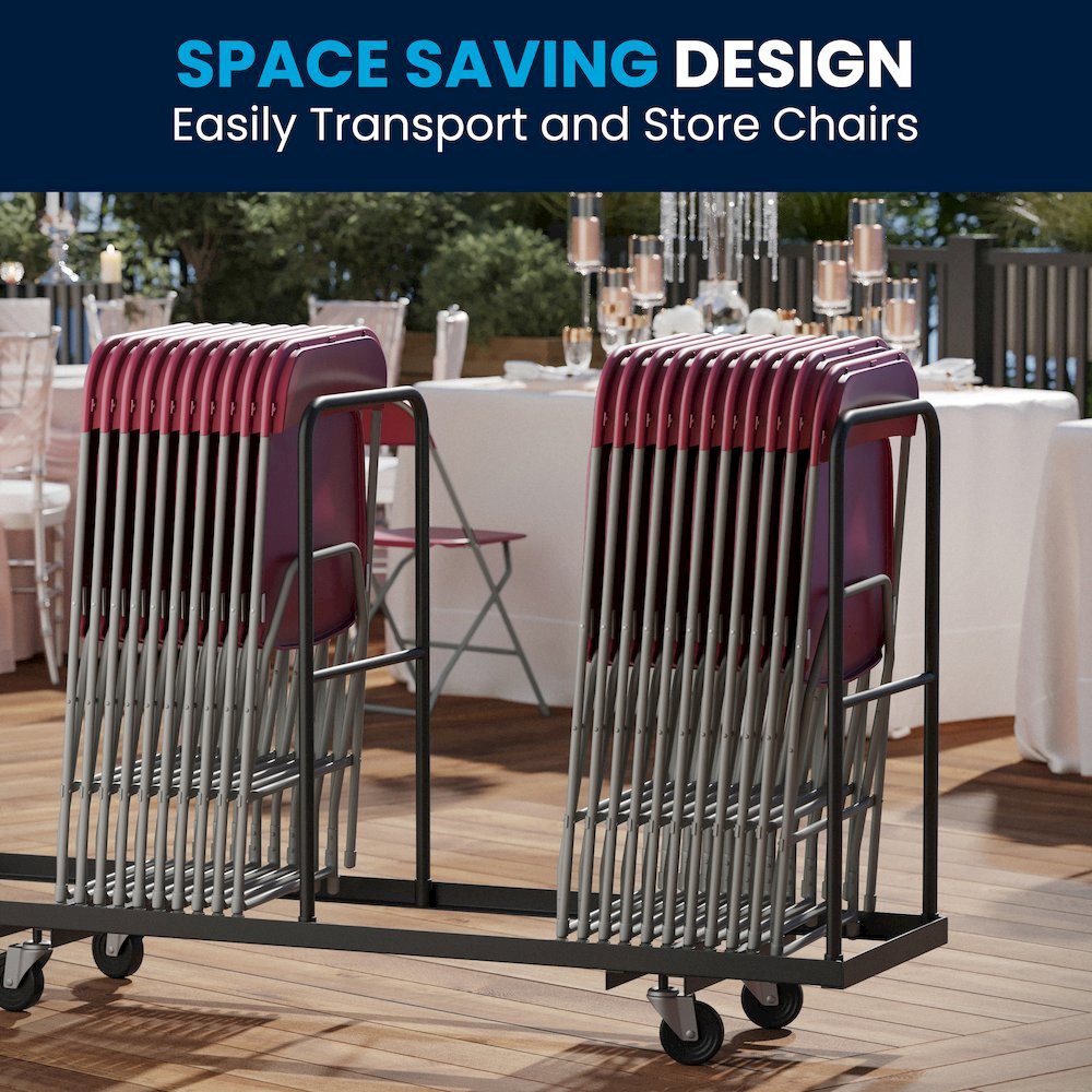 HERCULES Series 650 lb. Capacity Premium Red Plastic Folding Chair. Picture 2