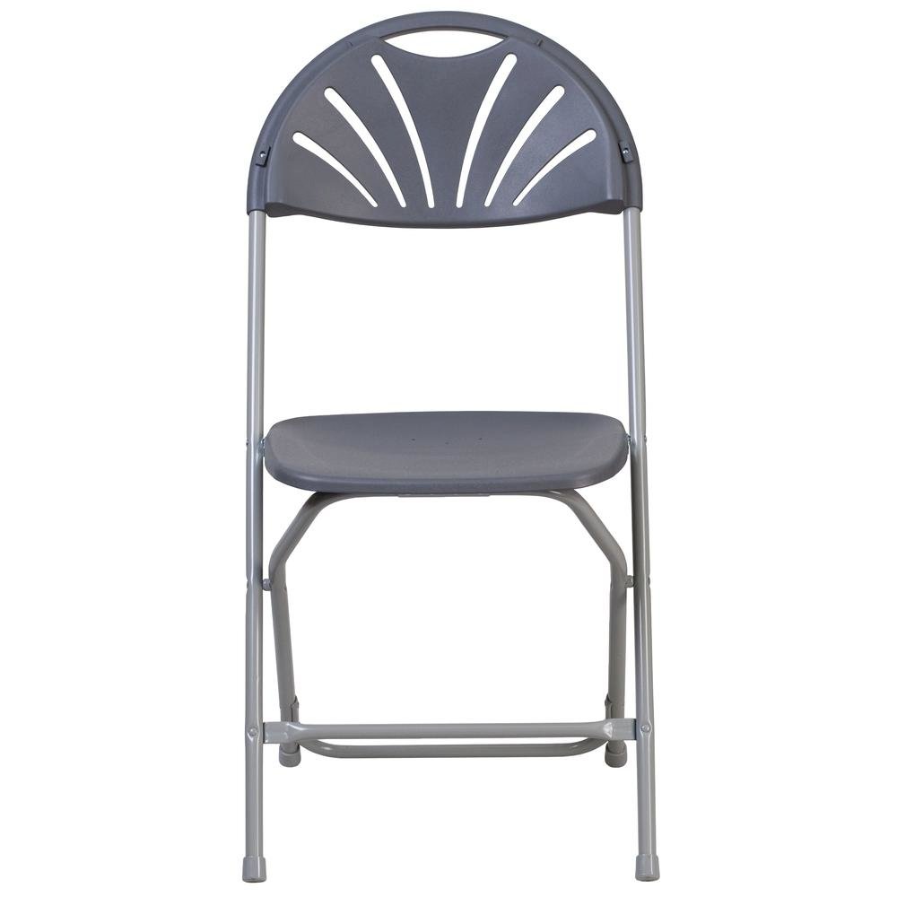 HERCULES Series 650 lb. Capacity Charcoal Plastic Fan Back Folding Chair. Picture 5