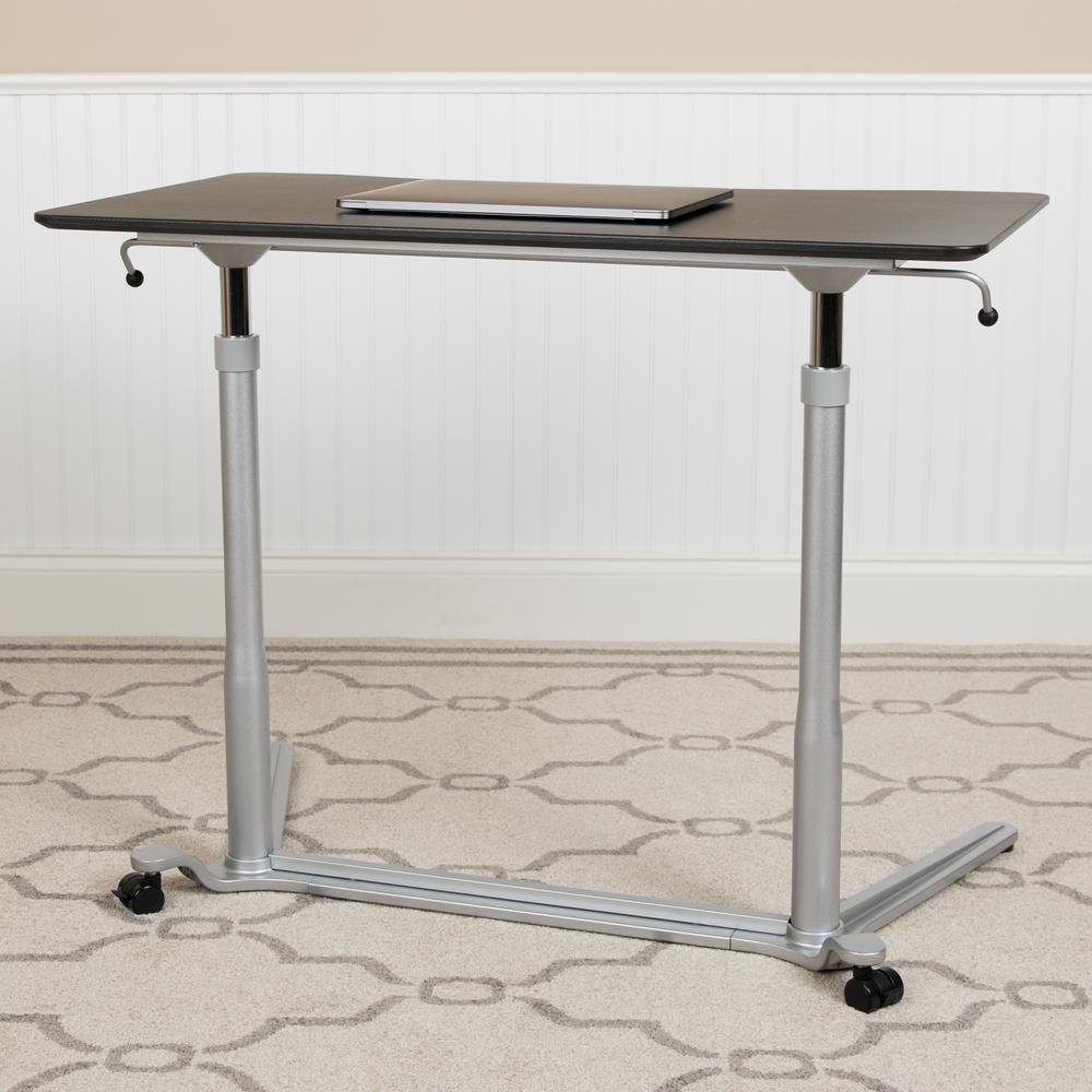 Sit-Down, Stand-Up Black Computer Desk with 37.375"W Top (Range 29" - 40.75"). Picture 2