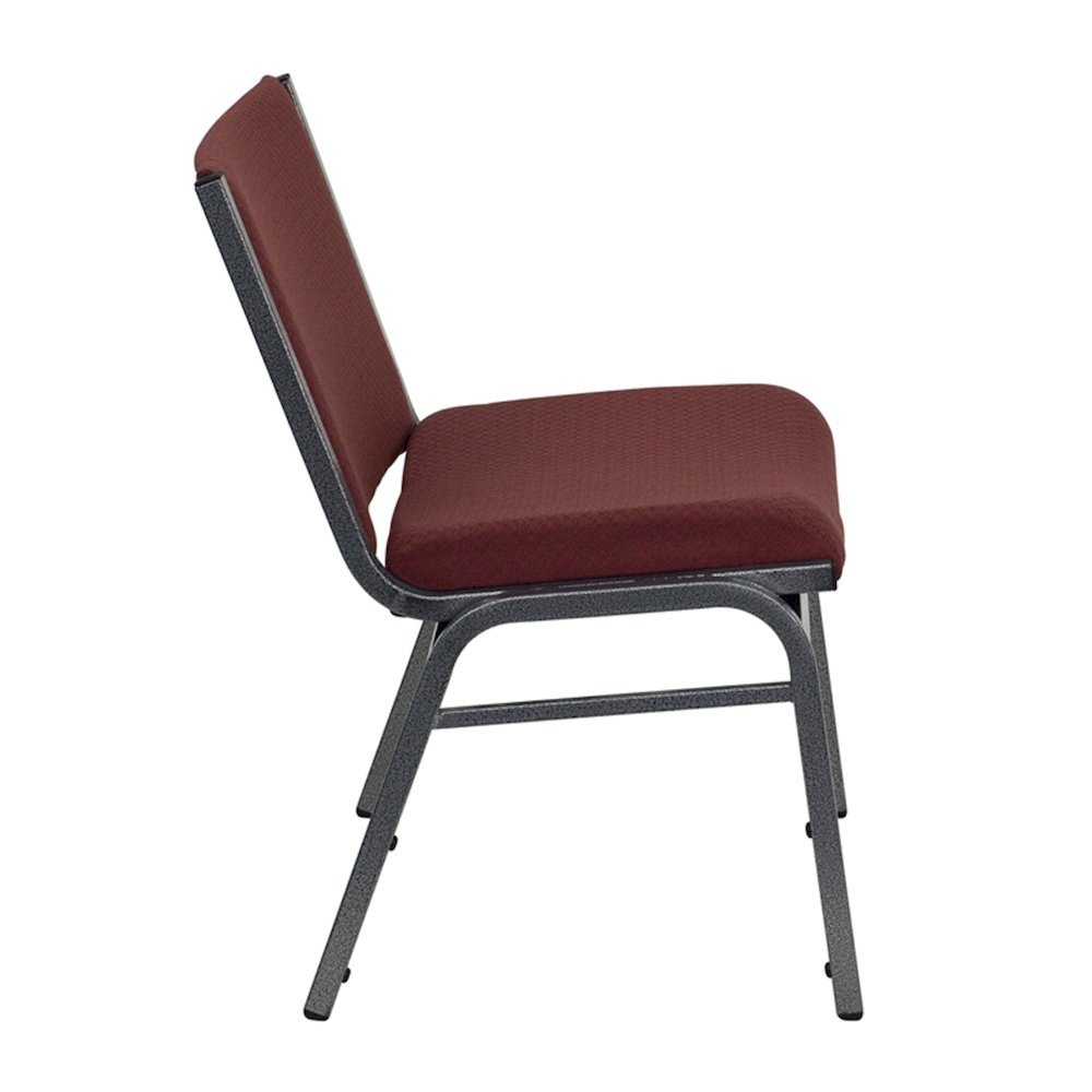 Big & Tall 1000 lb. Rated Burgundy Fabric Stack Chair. Picture 2