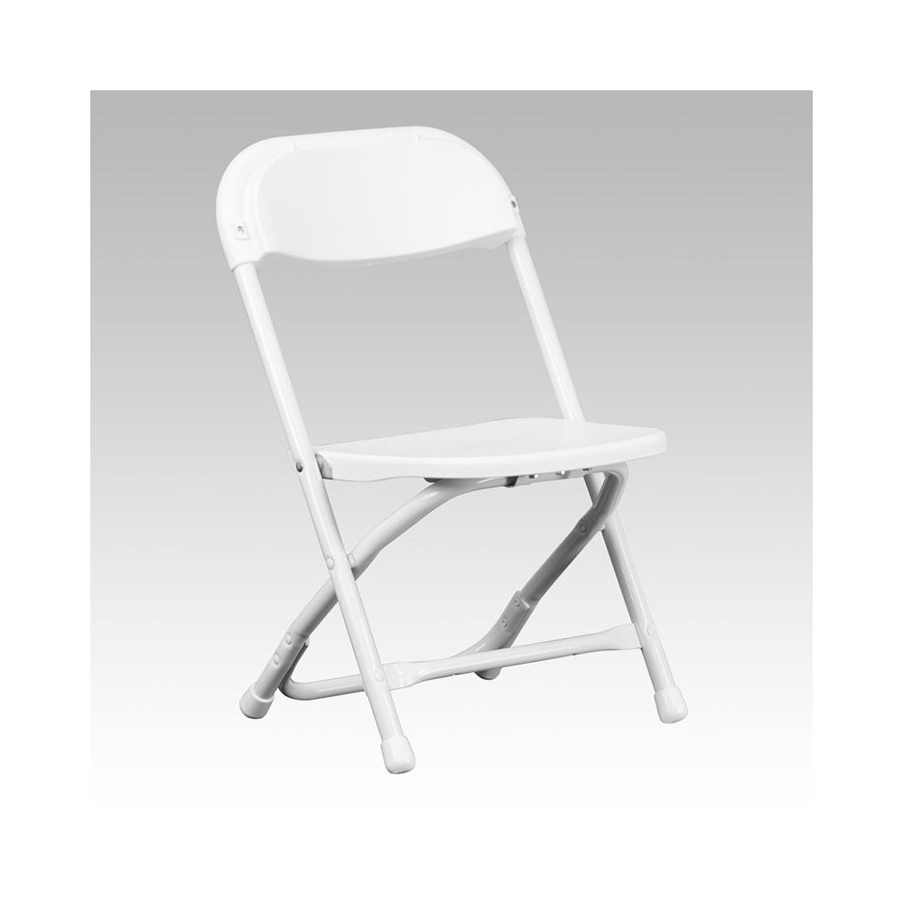 Kids White Plastic Folding Chair. Picture 2
