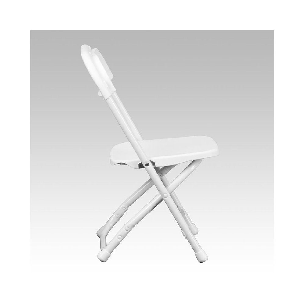 Kids White Plastic Folding Chair. Picture 3