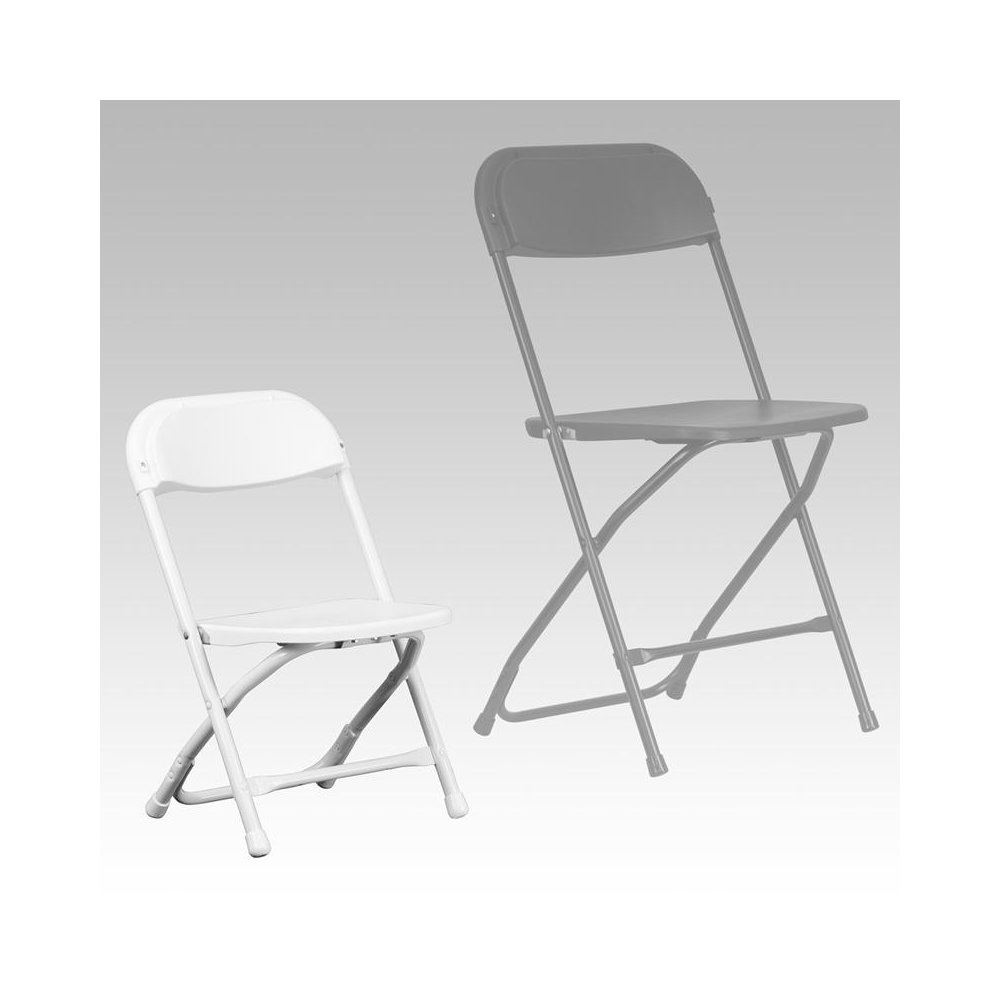 Kids White Plastic Folding Chair. Picture 6