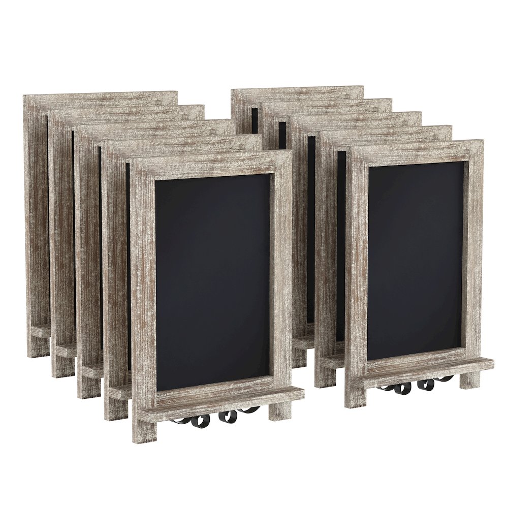 Vintage 9.5" x 14" Wooden Magnetic Chalkboards with Legs, Set of 10. Picture 3
