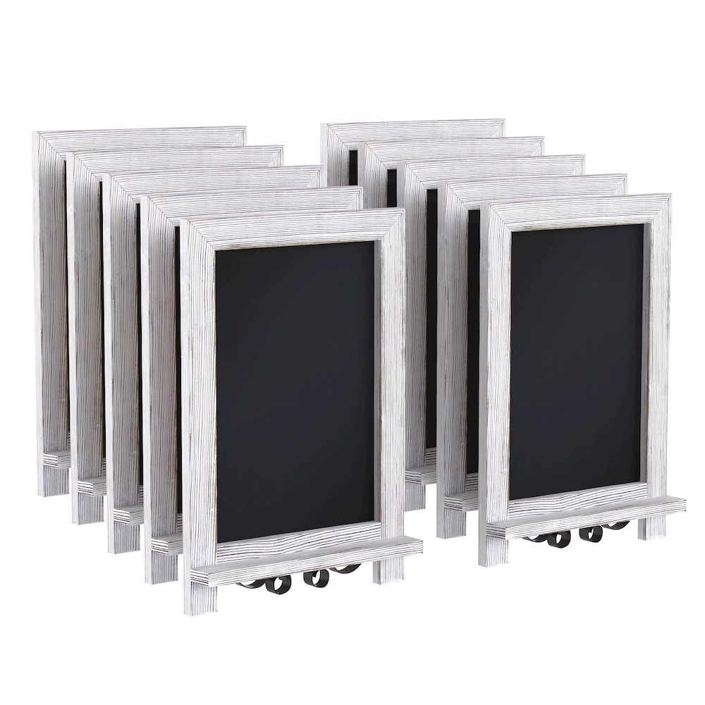 Vintage 9.5" x 14" Wooden Magnetic Chalkboards with Legs, Set of 10. Picture 3