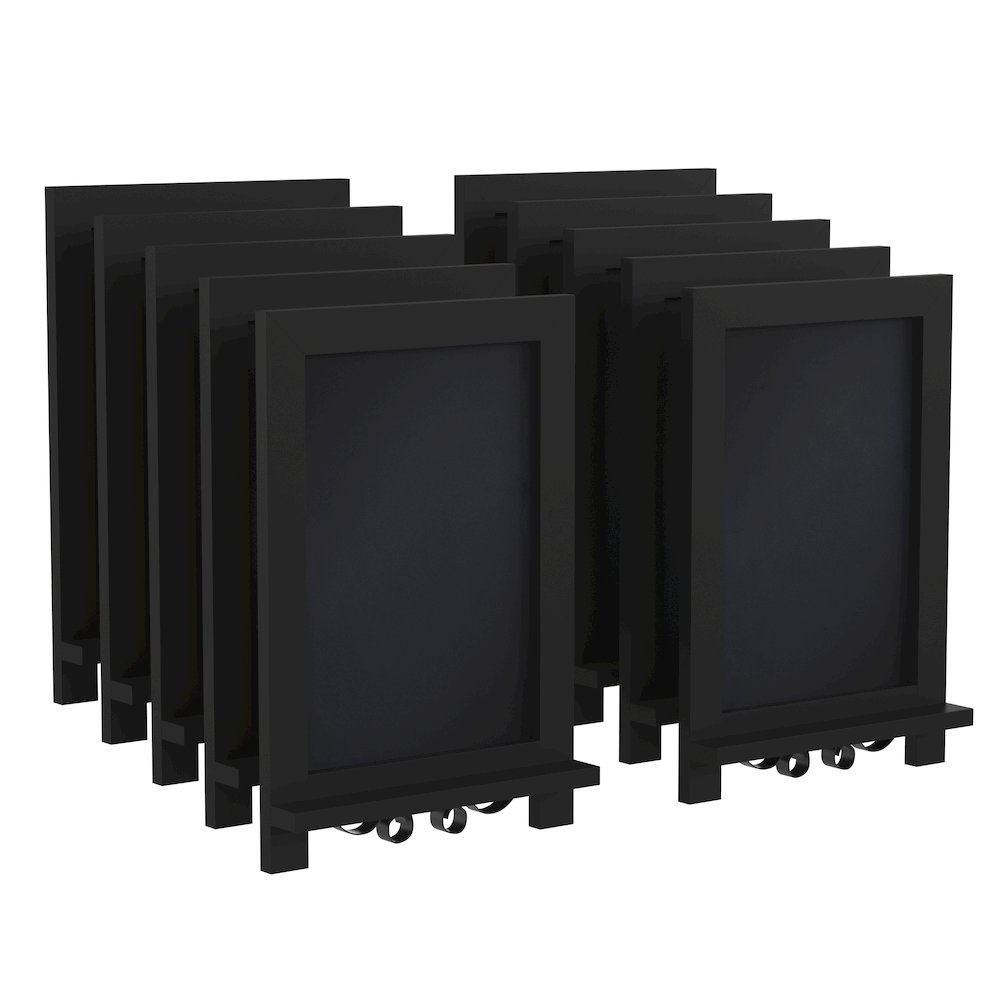 Vintage 9.5" x 14" Wooden Magnetic Chalkboards with Legs, Set of 10. Picture 3