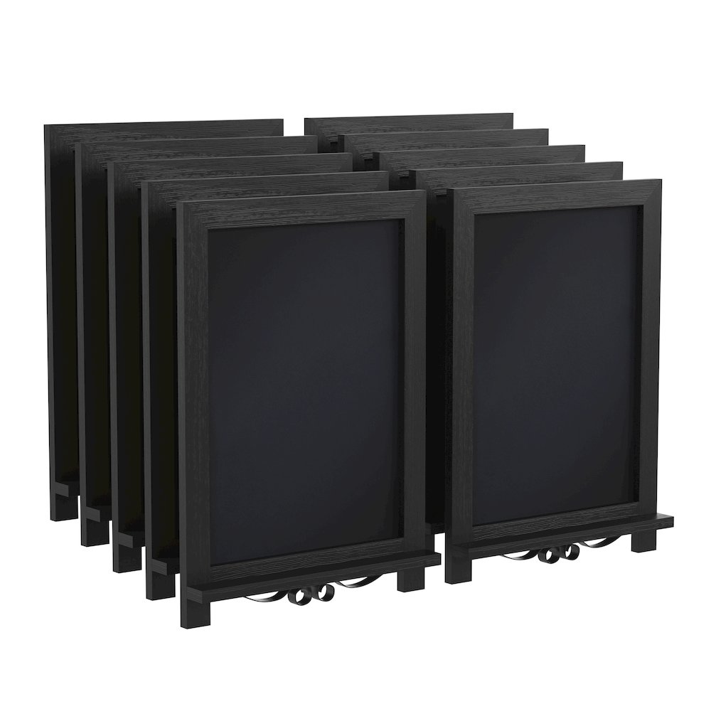 Vintage 12" x 17" Wooden Magnetic Chalkboards with Legs, Set of 10. Picture 3