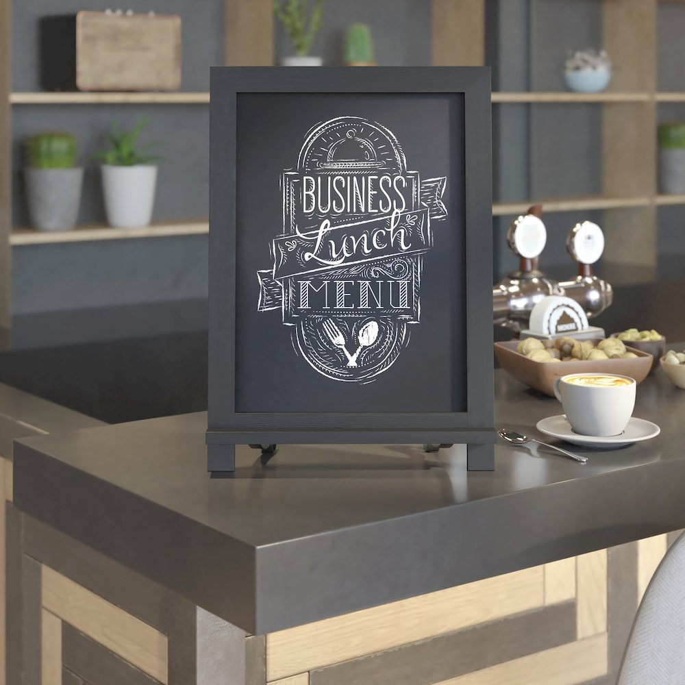 Vintage 12" x 17" Wooden Magnetic Chalkboards with Legs, Set of 10. Picture 2