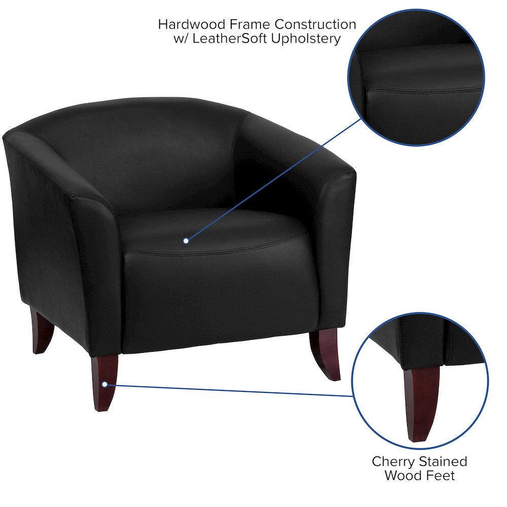 Black LeatherSoft Chair. Picture 5