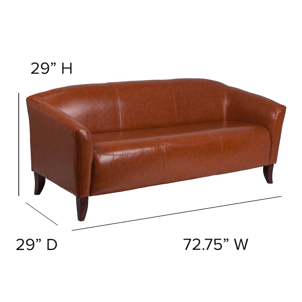 Cognac LeatherSoft Sofa. Picture 6