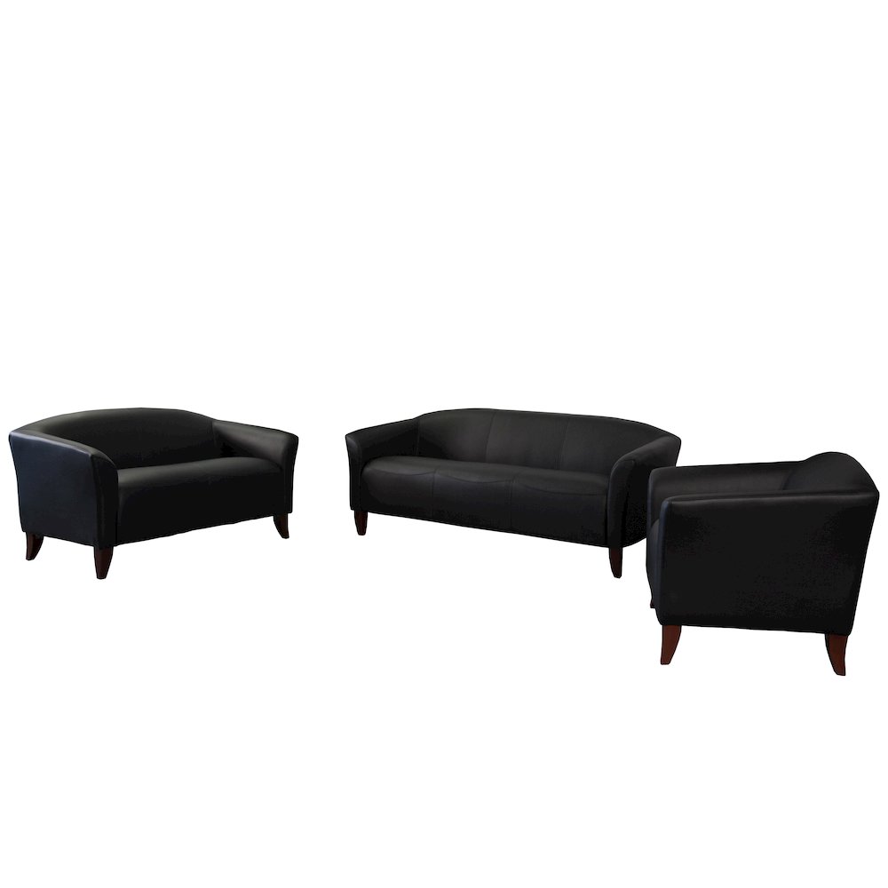 Reception Set in Black LeatherSoft. Picture 1