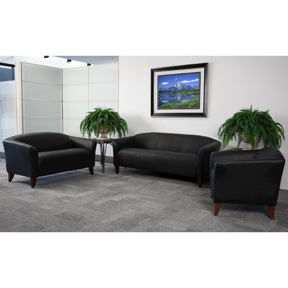 Reception Set in Black LeatherSoft. Picture 2