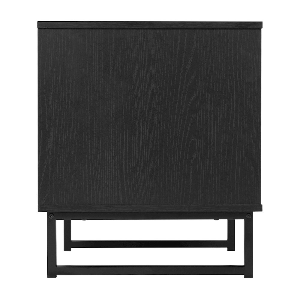Malaki Mid-Century Modern Nightstand or End Table, Black. Picture 8